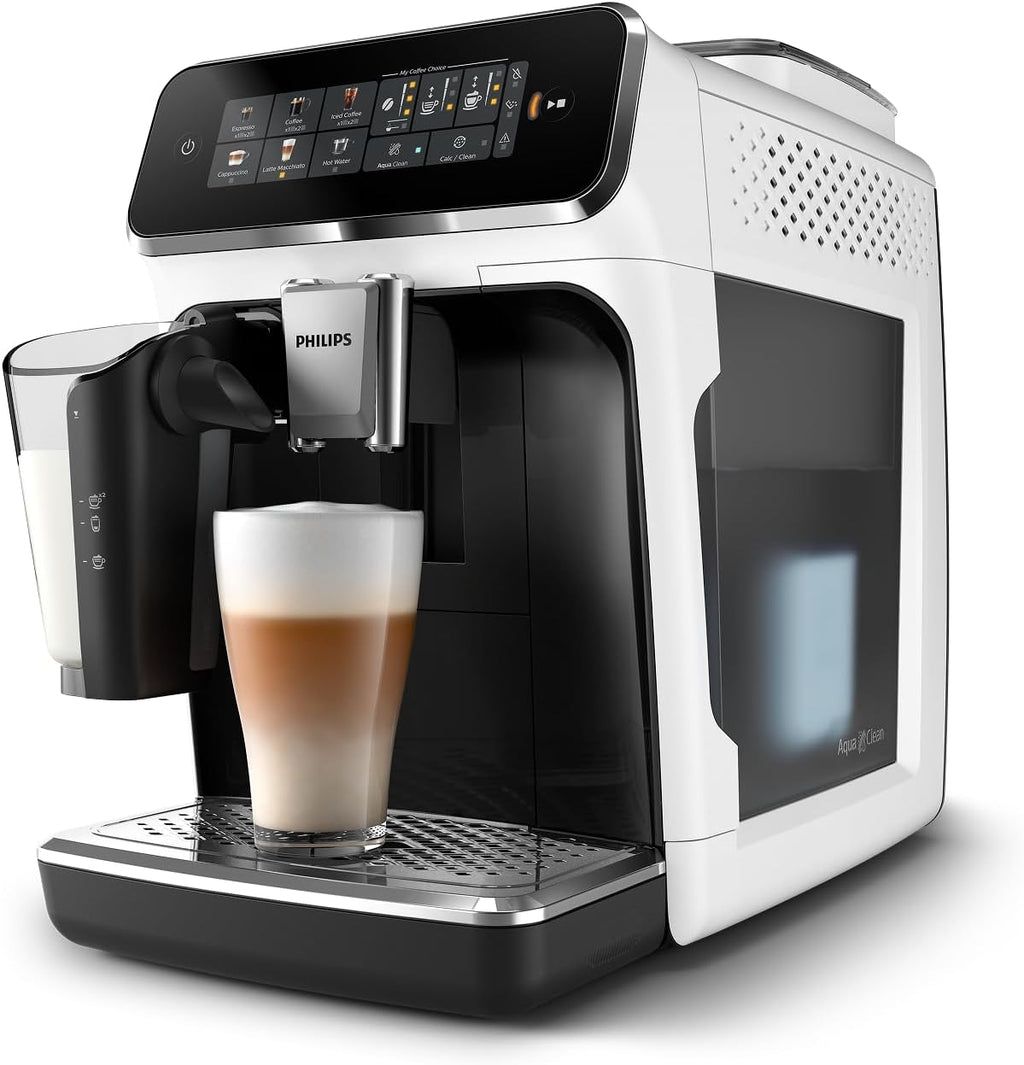 Philips 5500 Serisi LatteGo Tam Otomatik Espresso Makinesi, 20 Sıcak ve Soğuk İçecek, Renkli Dokunmatik Ekran, SilentBrew Teknolojisi (EP5543/90)
