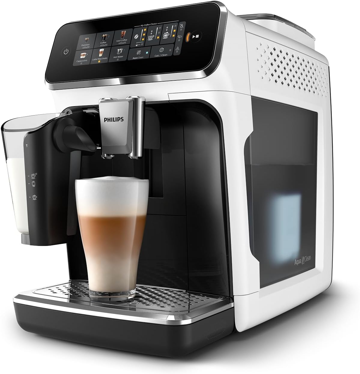 Philips 5500 Serisi LatteGo Tam Otomatik Espresso Makinesi, 20 Sıcak ve Soğuk İçecek, Renkli Dokunmatik Ekran, SilentBrew Teknolojisi (EP5543/90)