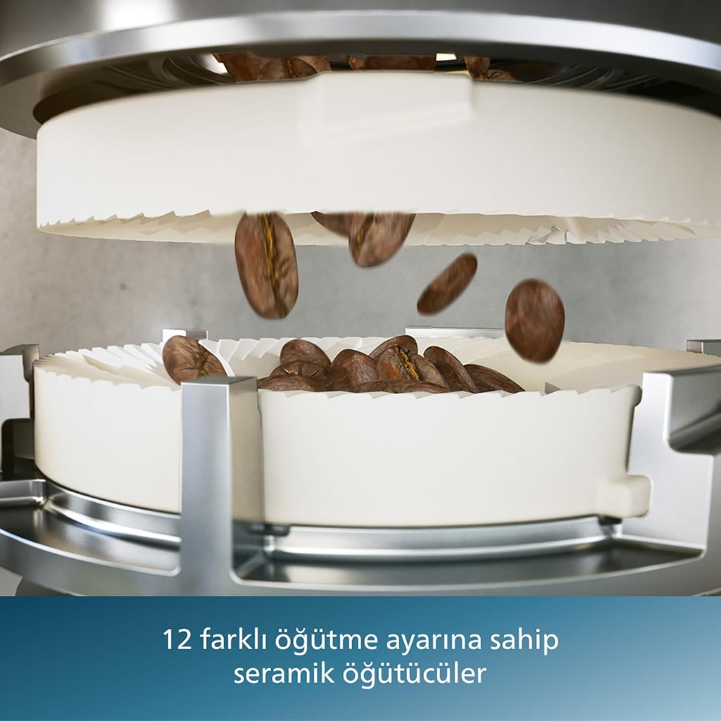 Philips 5500 Serisi LatteGo Tam Otomatik Espresso Makinesi, 20 Sıcak ve Soğuk İçecek, Renkli Dokunmatik Ekran, SilentBrew Teknolojisi (EP5543/90)