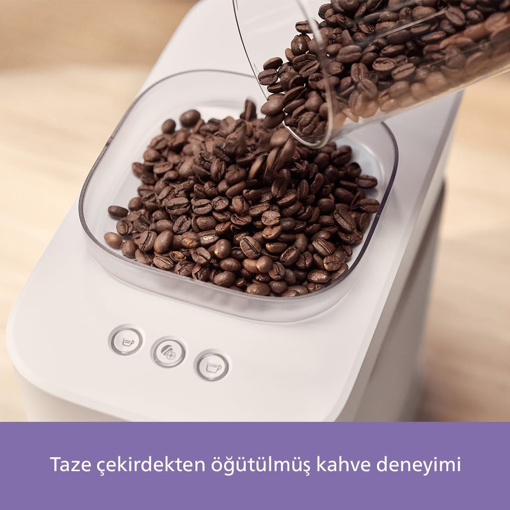 Philips 5500 Serisi LatteGo Tam Otomatik Espresso Makinesi, 20 Sıcak ve Soğuk İçecek, Renkli Dokunmatik Ekran, SilentBrew Teknolojisi (EP5543/90)