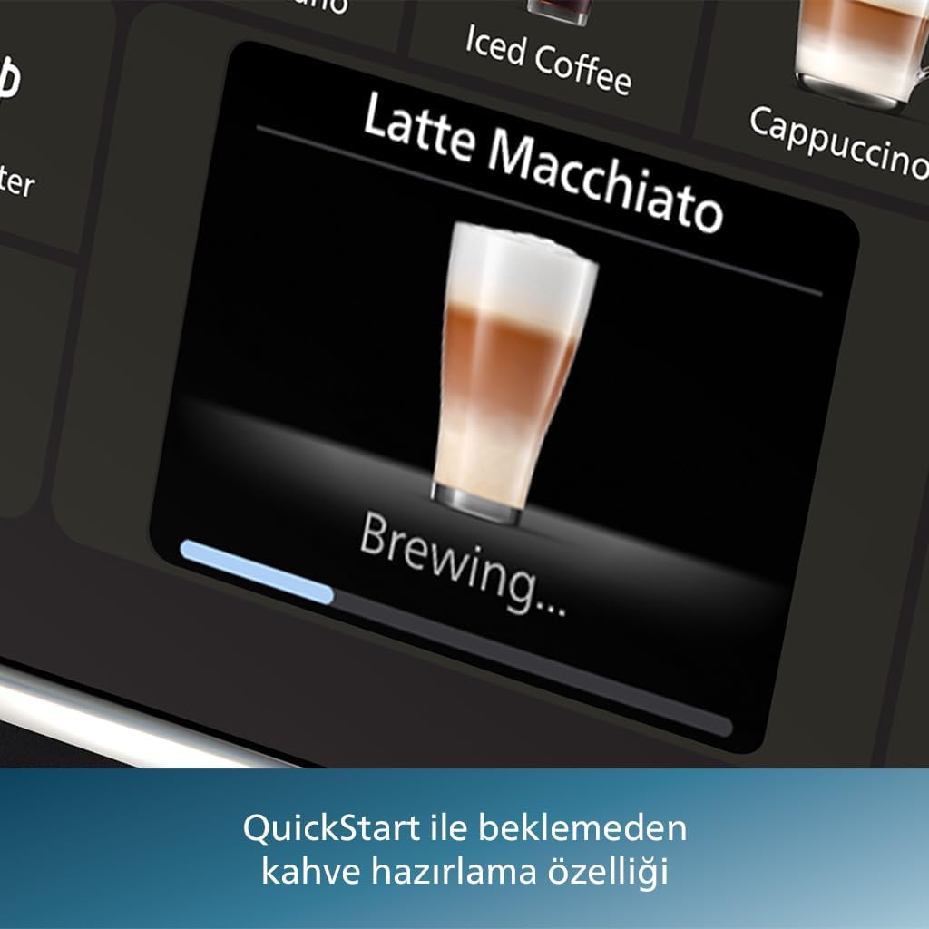 Philips 5500 Serisi LatteGo Tam Otomatik Espresso Makinesi, 20 Sıcak ve Soğuk İçecek, Renkli Dokunmatik Ekran, SilentBrew Teknolojisi (EP5543/90)