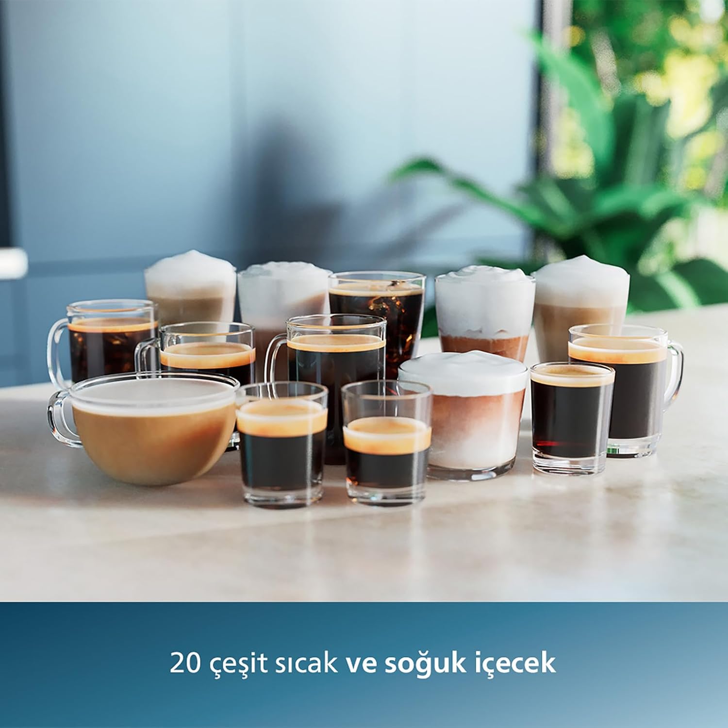 Philips 5500 Serisi LatteGo Tam Otomatik Espresso Makinesi, 20 Sıcak ve Soğuk İçecek, Renkli Dokunmatik Ekran, SilentBrew Teknolojisi (EP5543/90)