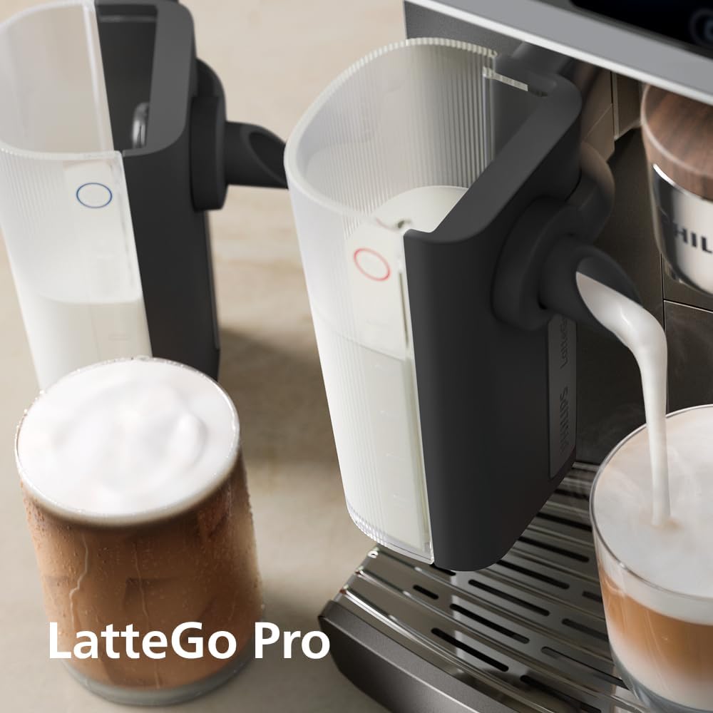 Philips 5500 Serisi LatteGo Tam Otomatik Espresso Makinesi, 20 Sıcak ve Soğuk İçecek, Renkli Dokunmatik Ekran, SilentBrew Teknolojisi (EP5543/90)