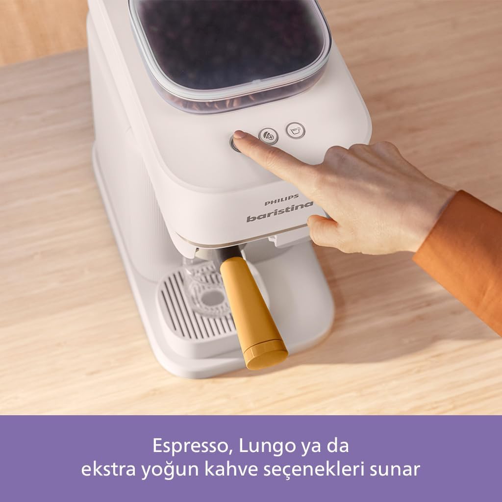 Philips 5500 Serisi LatteGo Tam Otomatik Espresso Makinesi, 20 Sıcak ve Soğuk İçecek, Renkli Dokunmatik Ekran, SilentBrew Teknolojisi (EP5543/90)