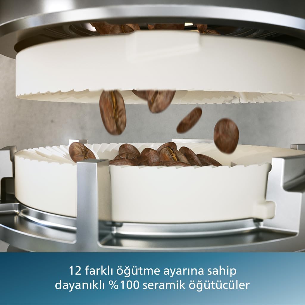Philips 5500 Serisi LatteGo Tam Otomatik Espresso Makinesi, 20 Sıcak ve Soğuk İçecek, Renkli Dokunmatik Ekran, SilentBrew Teknolojisi (EP5543/90)