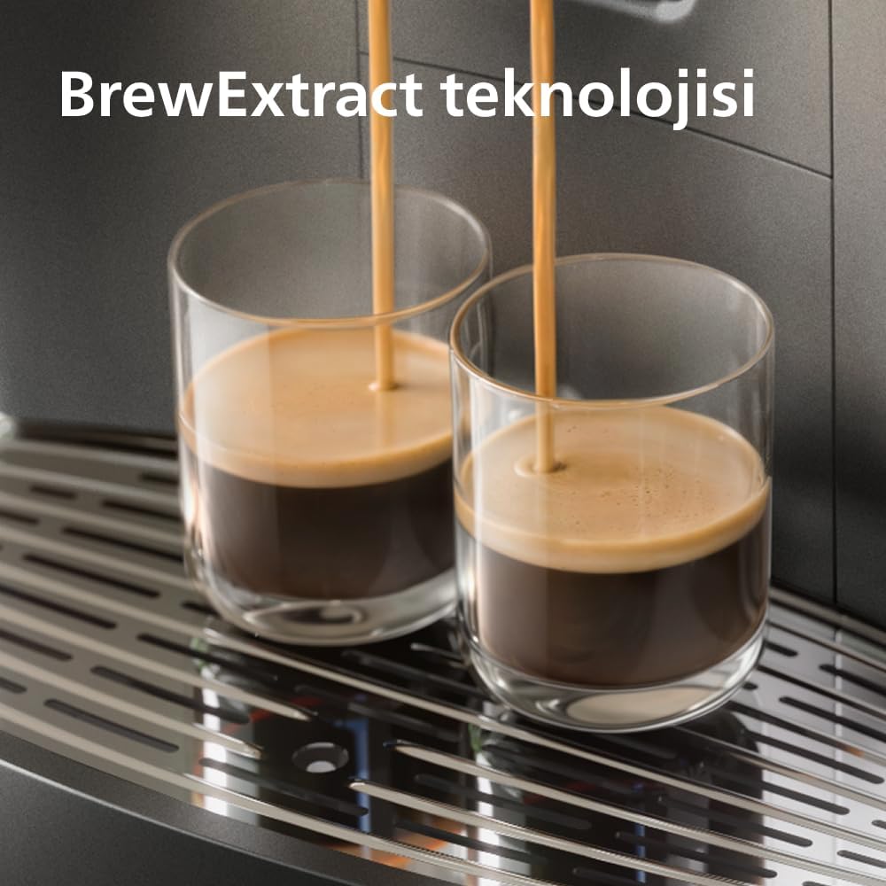 Philips 5500 Serisi LatteGo Tam Otomatik Espresso Makinesi, 20 Sıcak ve Soğuk İçecek, Renkli Dokunmatik Ekran, SilentBrew Teknolojisi (EP5543/90)