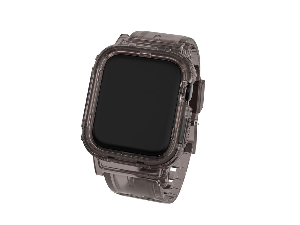 Pulseira de silicone para relógio Techancy, KC2111, compatível com Apple Watch 42-44 mm, castanho café