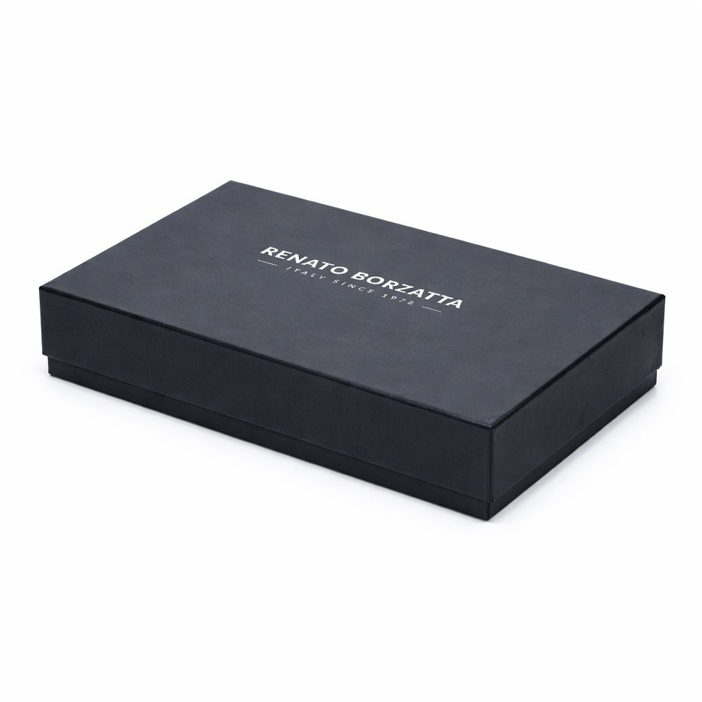 RB1086A | Women's Zip Around Wallet Made in Italy in Genuine Saffiano Leather. Polished Silver Metal Hardware. Black Color. Dimensions (closed): 10 x 12 x 2 cm