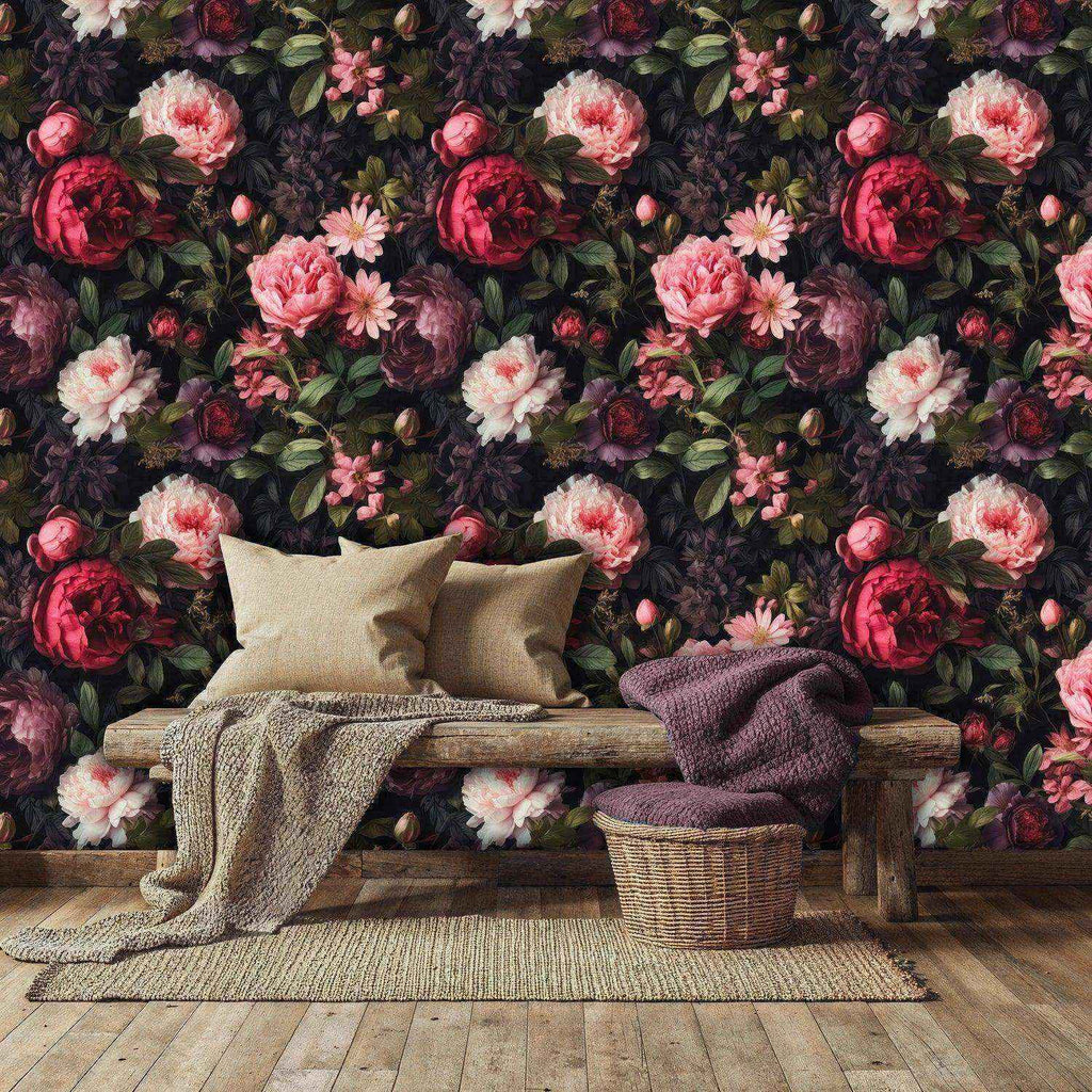 Romantic Garden Peony Wallpaper