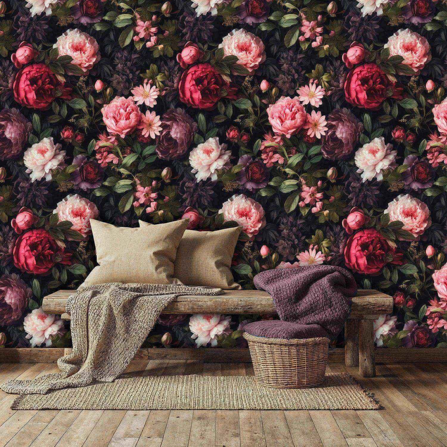 Romantic Garden Peony Wallpaper