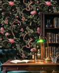 Serpents in Bloom Botanical Wallpaper