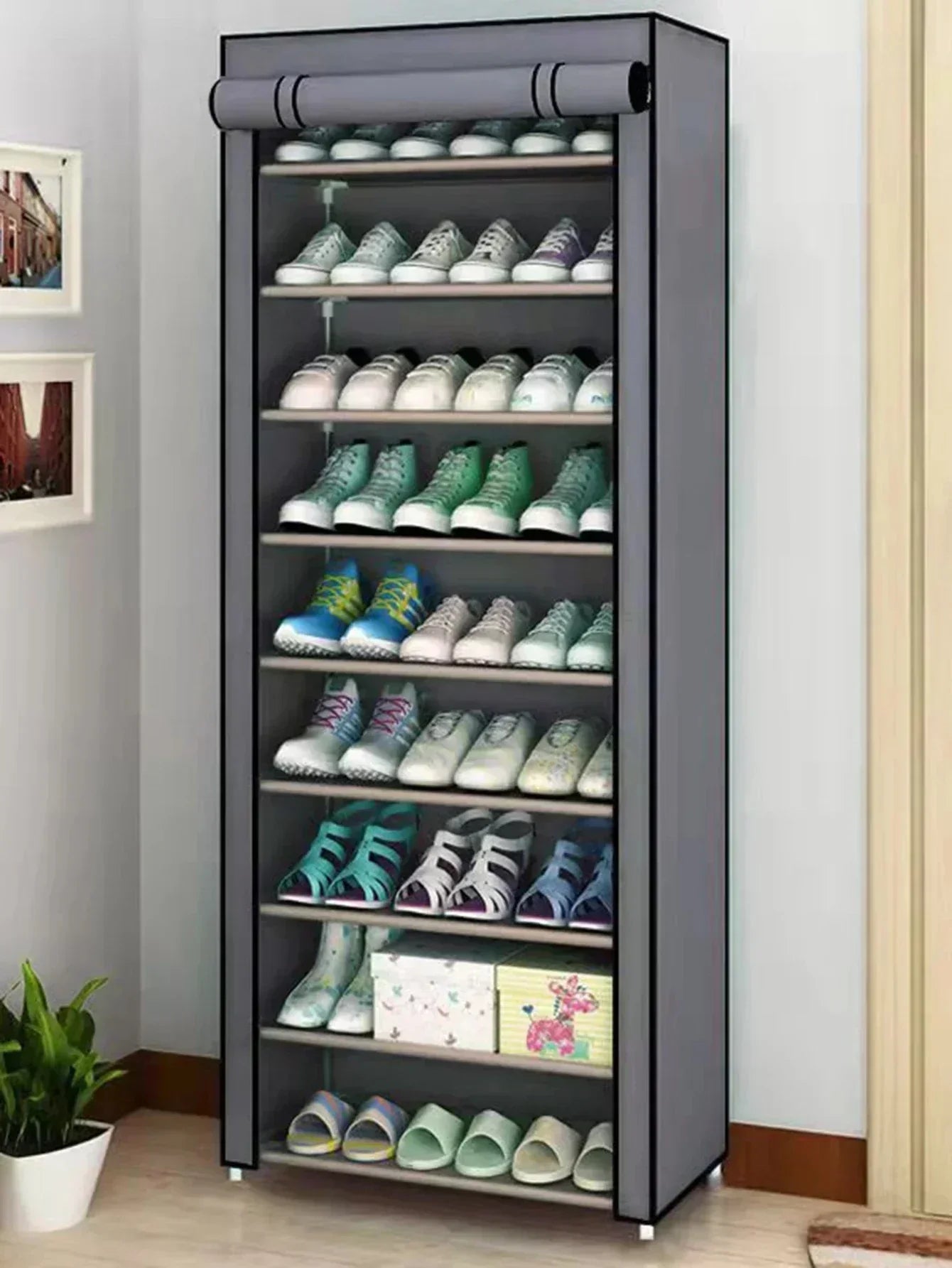 Shoe Rack Organizer Dustproof Shoe Cabinet Multilayer