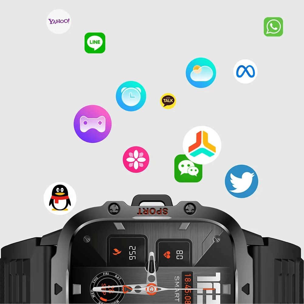 Smart Watch Fitness Bluetooth Call Waterproof (Black)