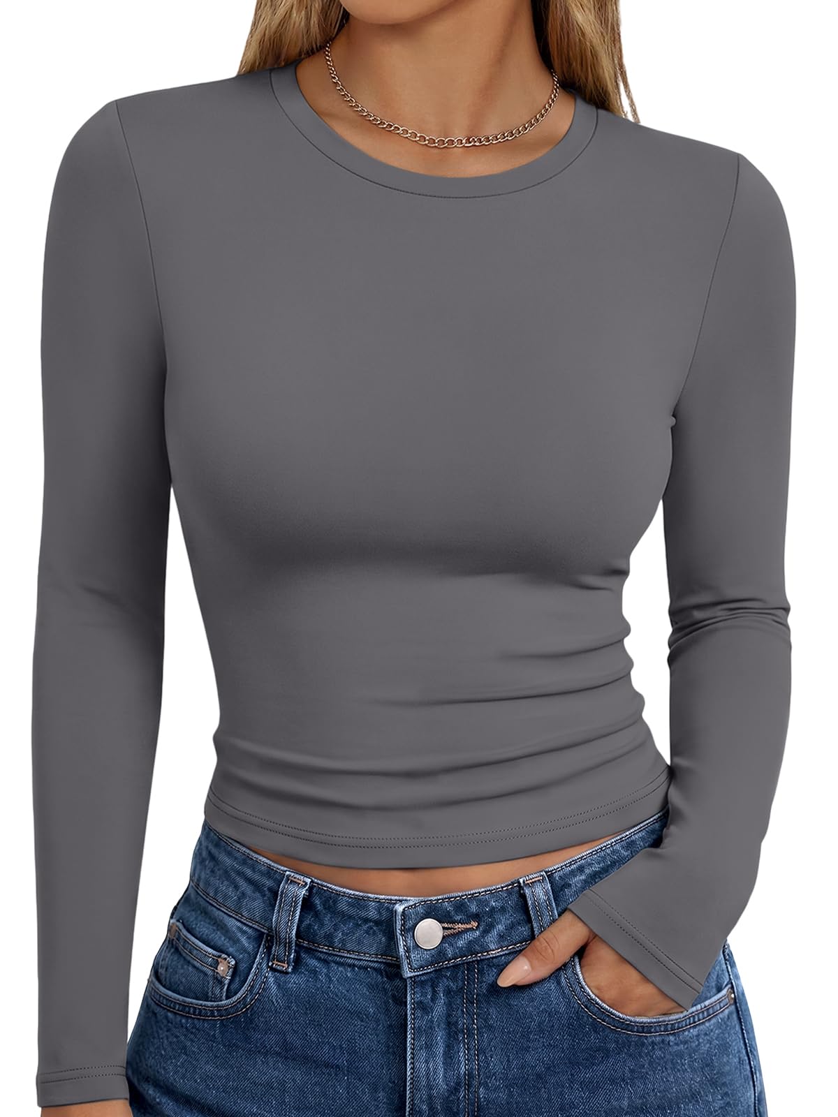 Trendy Queen Womens Long Sleeve T Shirts Fall Fashion Basic Y2K Tops 2026