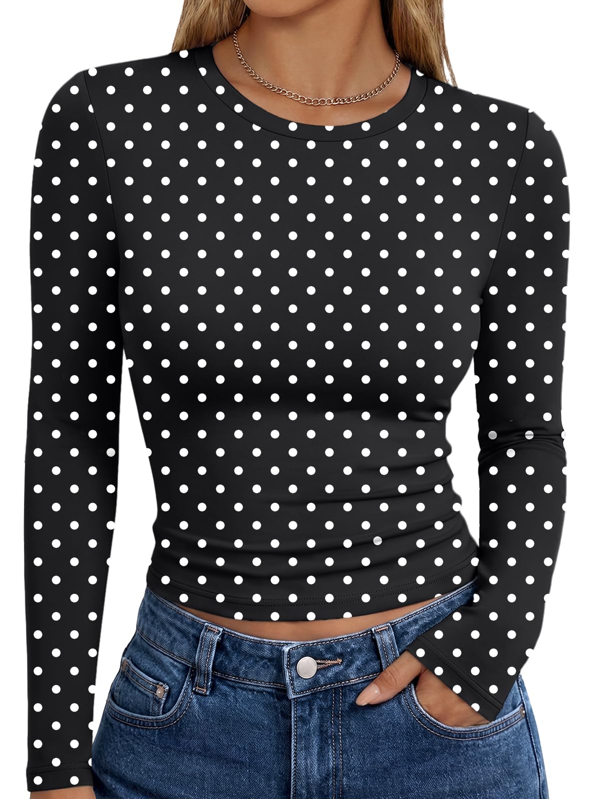 Trendy Queen Womens Long Sleeve T Shirts Fall Fashion Basic Y2K Tops 2026