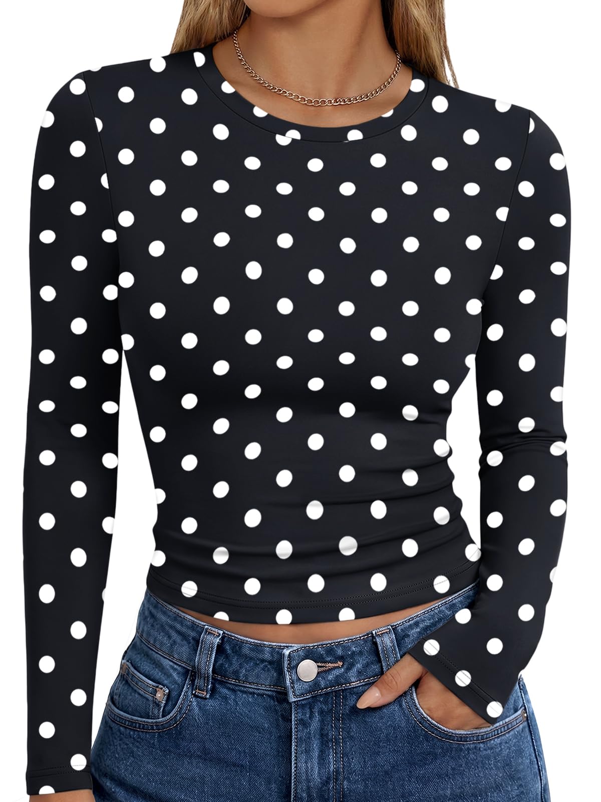 Trendy Queen Womens Long Sleeve T Shirts Fall Fashion Basic Y2K Tops 2026