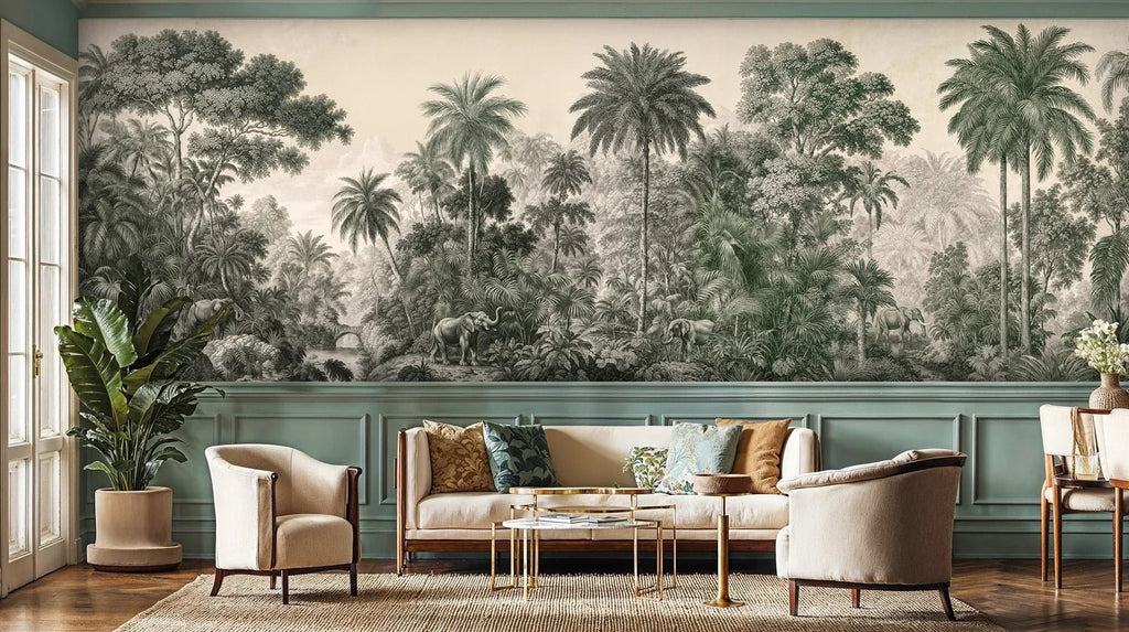 Tropical Elephant Jungle Wall Mural