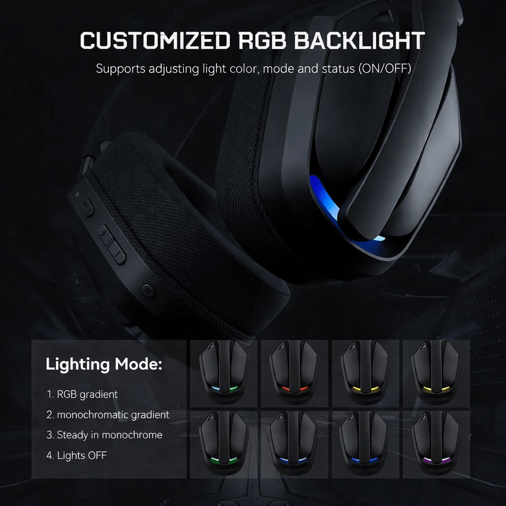 Wireless Gaming Headphones with Noise Cancelling Mic