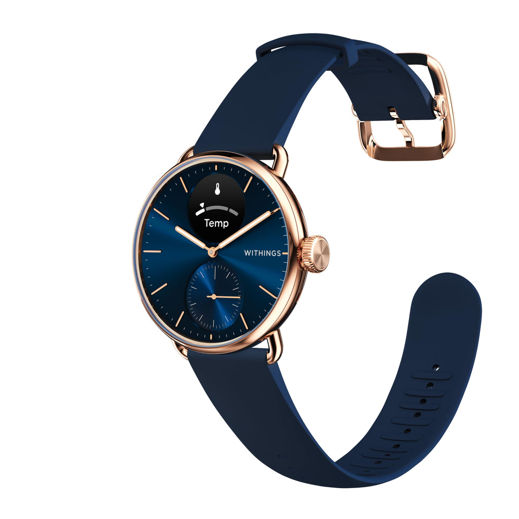 Withings ScanWatch 2 - Hybrid Smart Watch Heart Rate Monitoring Fitness Tracker Cycle Tracker Sleep Monitoring GPS Tracker 30-Day Battery Life Android & Apple Compatible HSA/FSA